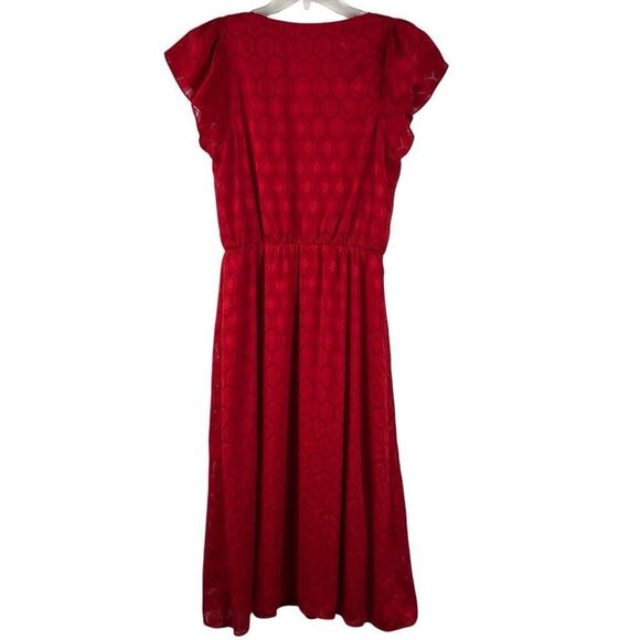 New! NWT Maison Jules V-neck Printed Flutter Dress Medium - Picture 2 of 13